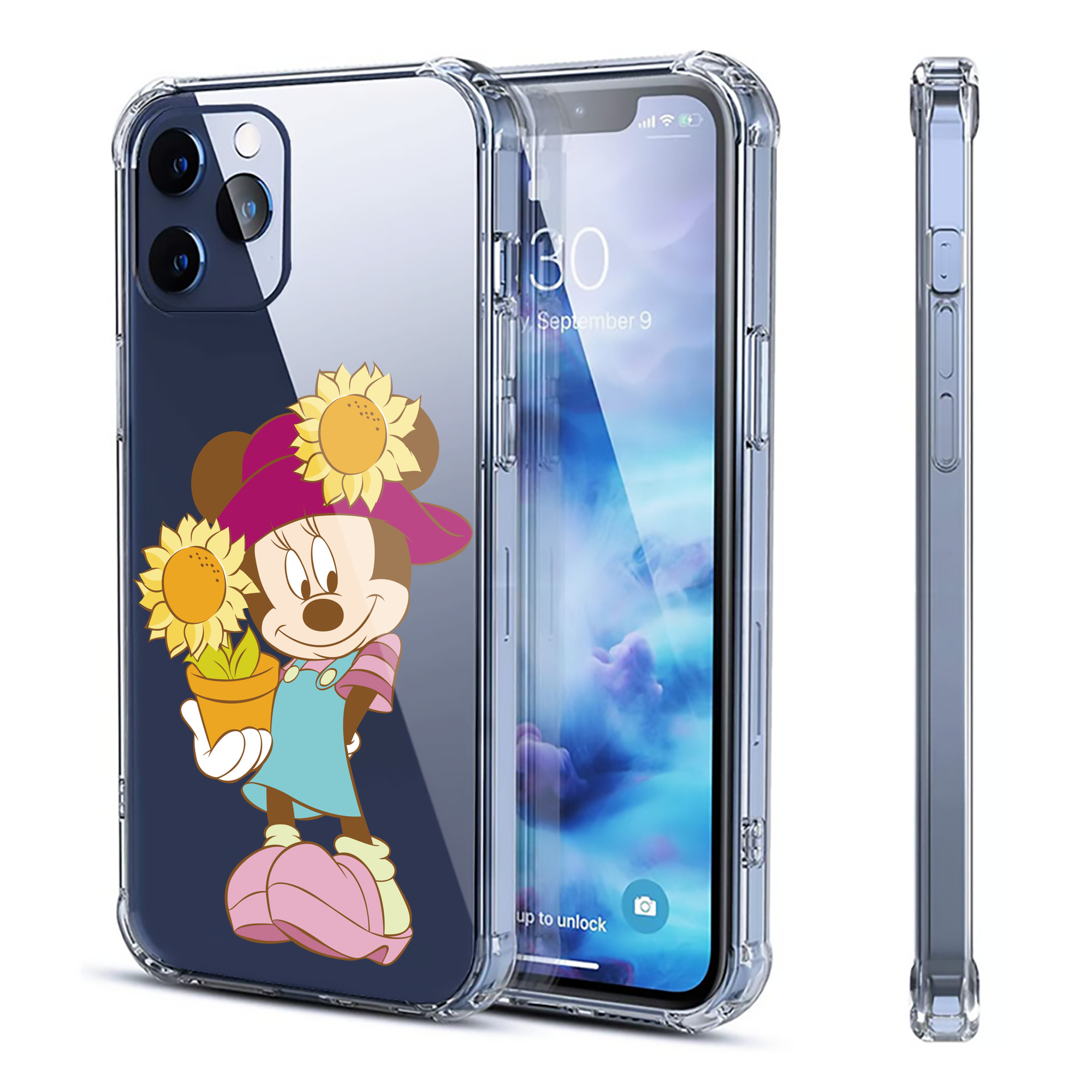（画像用） ミッキーマウス Mickey Mouse 【iPhone 12シリーズ対応】透明スマホケース（クリアソフトケース）
